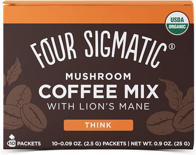 Four Sigma Foods Mushroom Coffee Lions Mane 10 sachet (Case of 4)