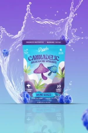 Purple microdose gummies