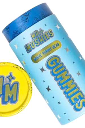 Mr Mushies White Yummy Bear mushroom gummies