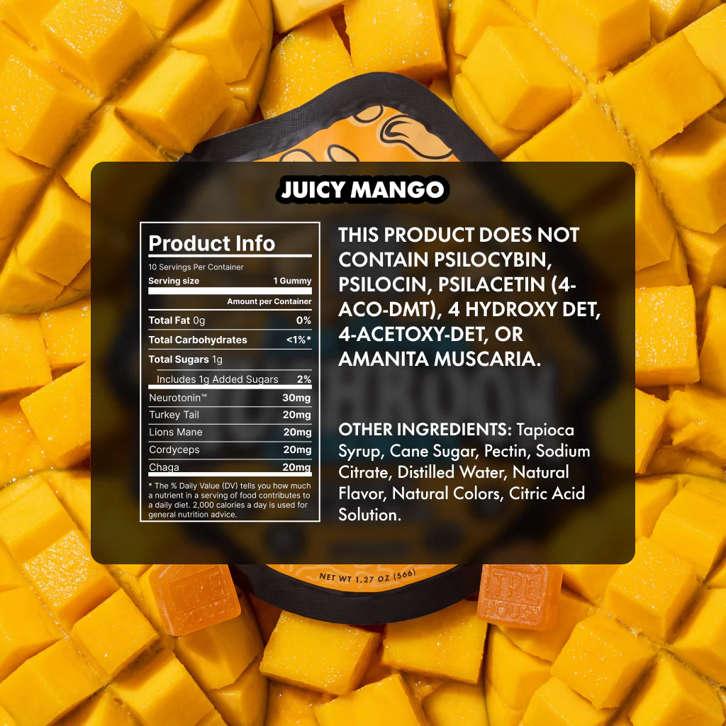Juicy Mango Extra-Strength Mushroom Gummies - Image 2