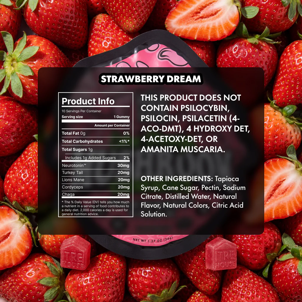 Strawberry Dream Extra-Strength Mushroom Gummies - Image 2