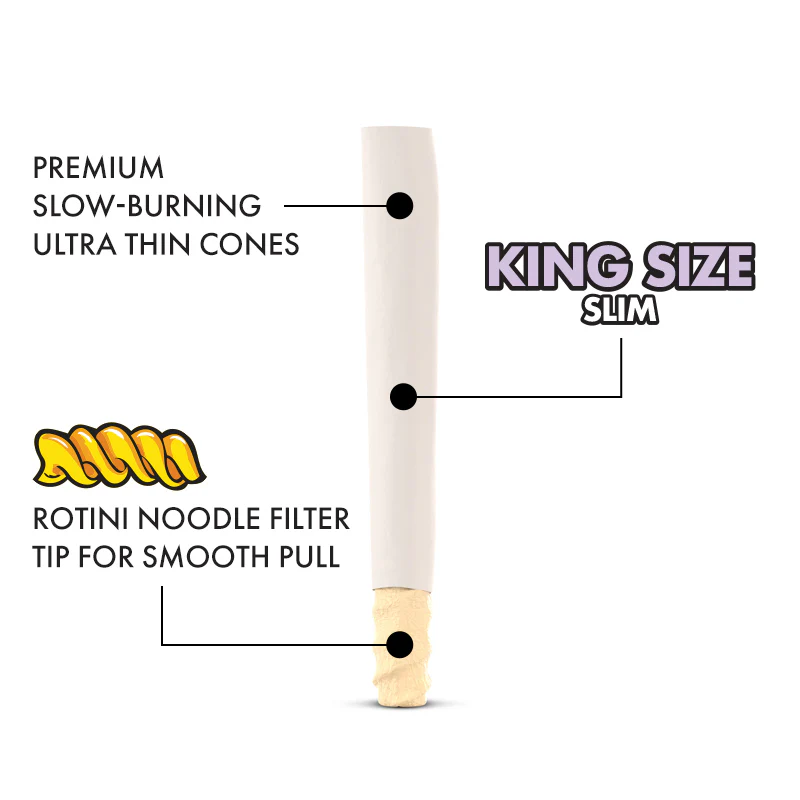 King Size Slim Ultra Thin Nudle Cones - 3ct - Image 2