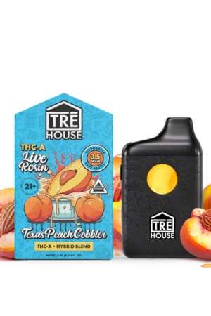 Texas Peach Cobbler - Live Rosin Hybrid THC-A Vape Pen - 3.5g