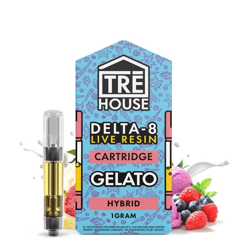 Live Resin Delta 8 Cartridge - Gelato - Hybrid 1g