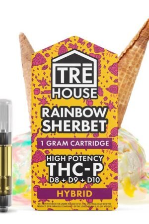 THC-P Cartridge + D8 + D9 + D10 - Rainbow Sherbet - Hybrid 1g